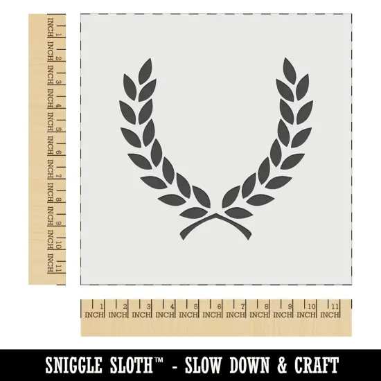 Wreath Laurel Branch Frame Wall Cookie DIY Craft Reusable Stencil {1}