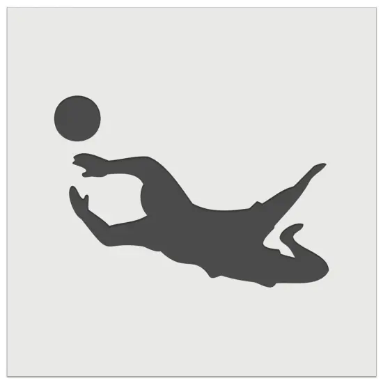Soccer Goalie Diving For Ball Association Football Wall Cookie DIY Craft Reusable Stencil {7}