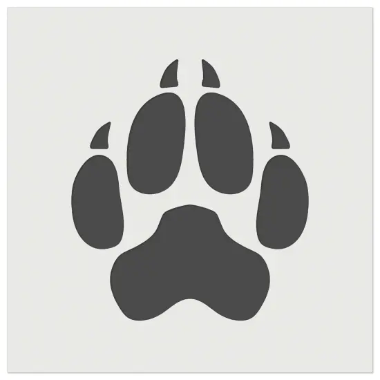 Wolf Coyote Paw Print Wall Cookie DIY Craft Reusable Stencil {2}