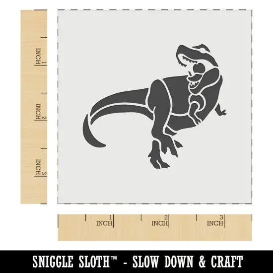 Tyrannosaurus Rex Dinosaur Roaring Wall Cookie DIY Craft Reusable Stencil {6}