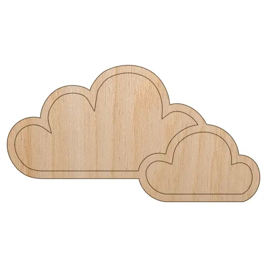 Cloudy Cloud Weather Day Planner Unfinished Wood Shape Piece Cutout for DIY Craft Projects {7}