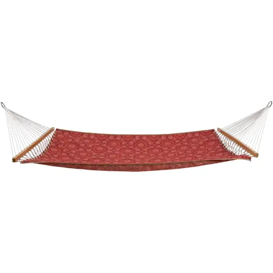 Algoma Bohemian Reversible Quilted Two Person Double Hammock - 132" x 55" - Red {1}