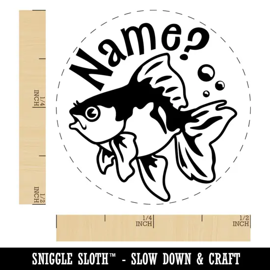 Forgetful Forgot Goldfish Missing Name Teacher Student Self-Inking Rubber Stamp Ink Stamper for Stamping Crafting Planners Lime Green {1}