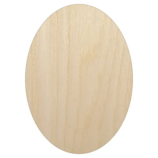 Oval Solid Unfinished Wood Shape Piece Cutout for DIY Craft Projects {2}