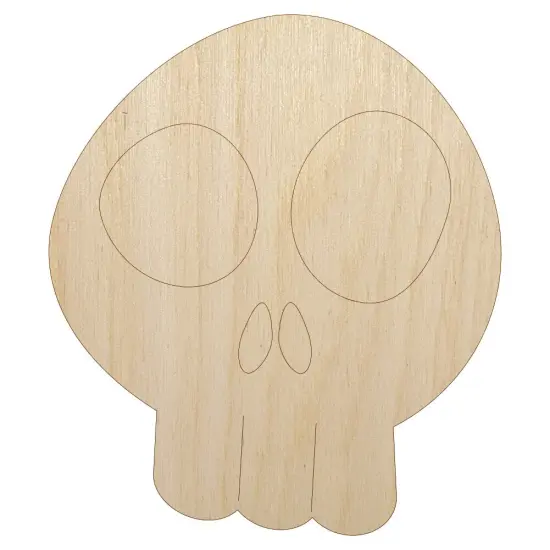Fun Skull Unfinished Wood Shape Piece Cutout for DIY Craft Projects {7}