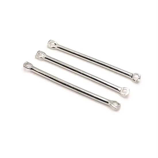 4, 20 or 50 Pieces: Silver Toned 25x2mm Simple Minimalist Bar Connectors {1}