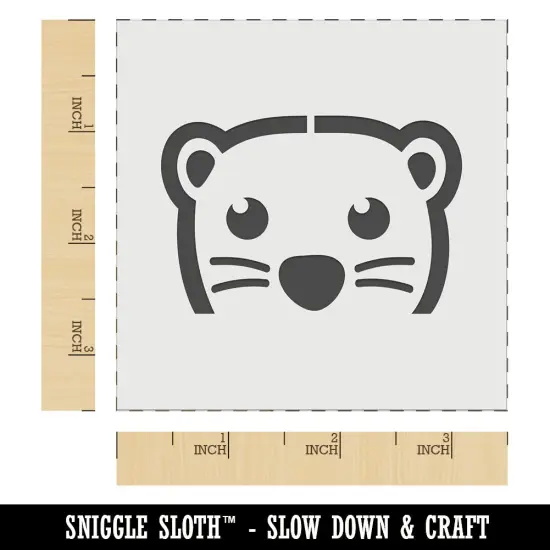 Peeking Otter Wall Cookie DIY Craft Reusable Stencil {5}