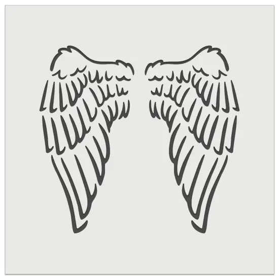 Folded Angel Wings Feathers Wall Cookie DIY Craft Reusable Stencil {2}