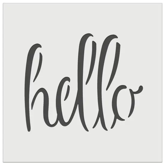 Hello Script Wall Cookie DIY Craft Reusable Stencil {2}