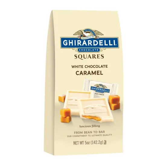 White Chocolate Caramel Filled Squares, 5 Oz Bag (Case of 6) {1}