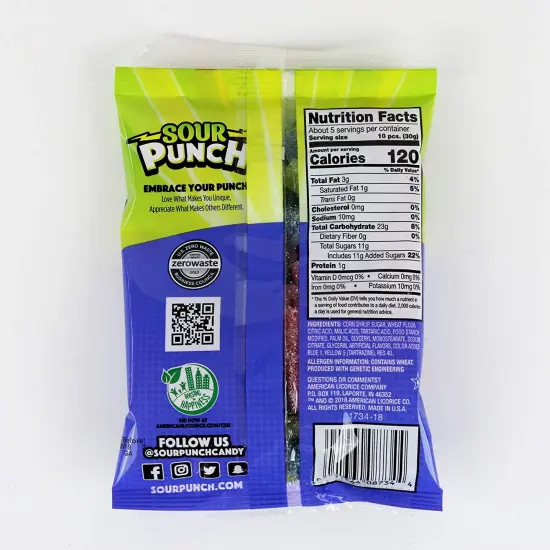 Bites, Assorted Sweet & Sour Fruit Flavors, Chewy Candy, 5 Ounce (Case of 12) {2}