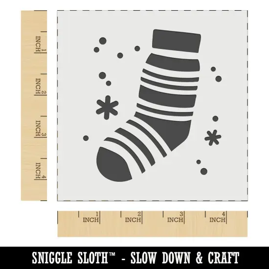 Christmas Stocking Sock Wall Cookie DIY Craft Reusable Stencil {7}