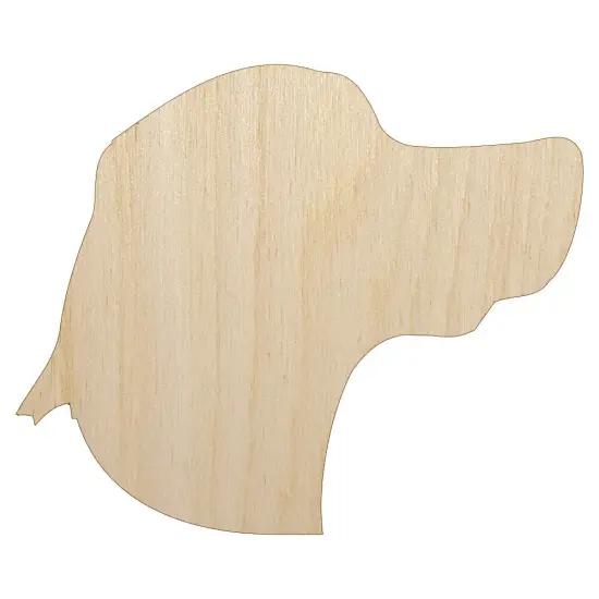 Beagle Face Profile Solid Unfinished Wood Shape Piece Cutout for DIY Craft Projects {7}