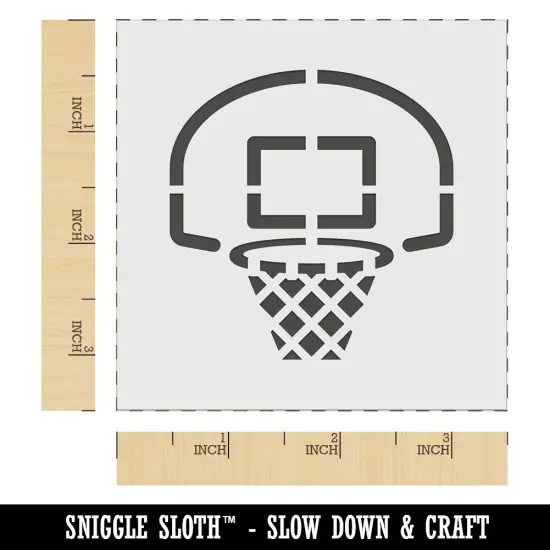 Basketball Hoop and Backboard Wall Cookie DIY Craft Reusable Stencil {6}
