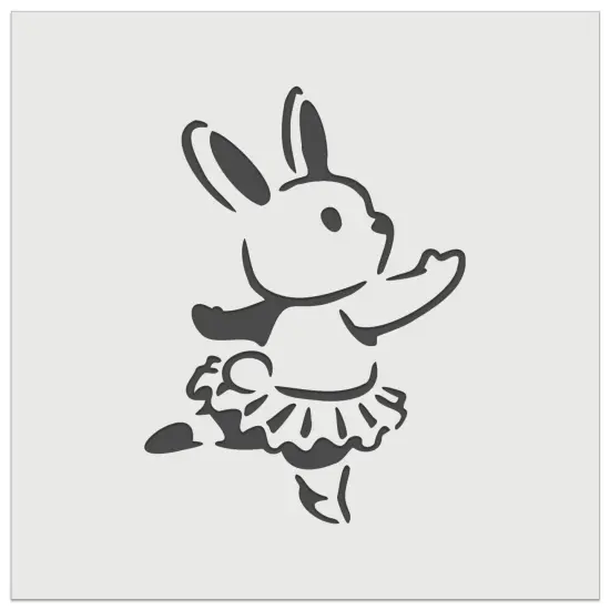 Ballerina Bunny Rabbit In Tutu Wall Cookie DIY Craft Reusable Stencil {7}