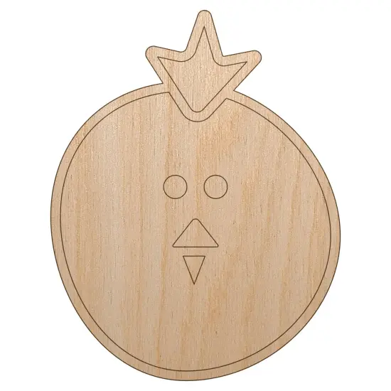 Rooster Chicken Head Cute Unfinished Wood Shape Piece Cutout for DIY Craft Projects {7}