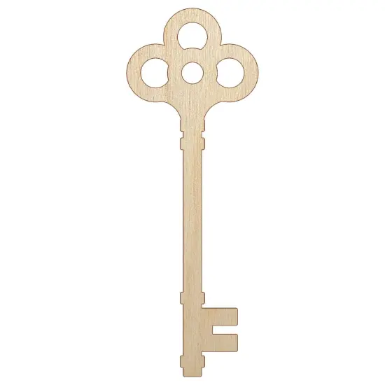 Vintage Skeleton Key Unfinished Wood Shape Piece Cutout for DIY Craft Projects {2}
