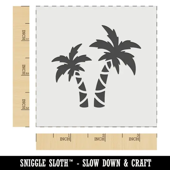Two Palm Trees Tropical Wall Cookie DIY Craft Reusable Stencil {6}