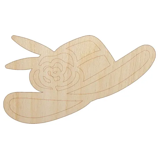 Southern Belle Wide-Brimmed Hat Kentucky Derby Unfinished Wood Shape Piece Cutout for DIY Craft Projects {7}