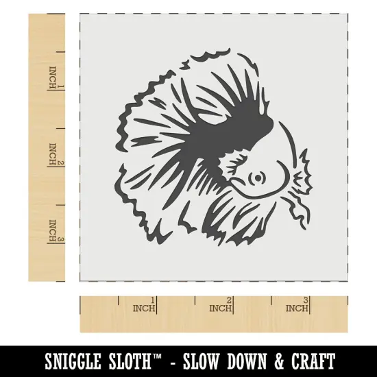 Fancy Betta Fish Wall Cookie DIY Craft Reusable Stencil {5}