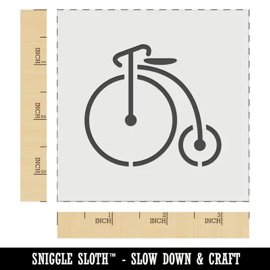 Penny Farthing Bicycle Bike Old Fashioned Victorian Wall Cookie DIY Craft Reusable Stencil {5}