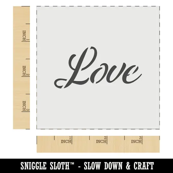 Love Cursive Text Wall Cookie DIY Craft Reusable Stencil {6}