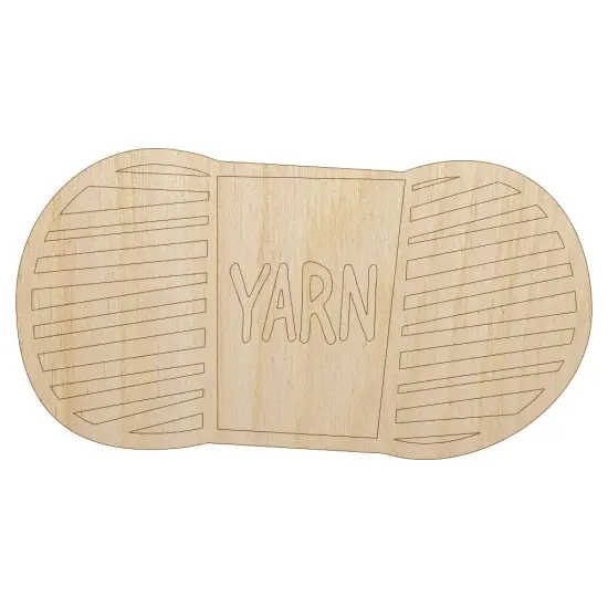 Yarn Knitting Crochet Skein Doodle Unfinished Wood Shape Piece Cutout for DIY Craft Projects {2}