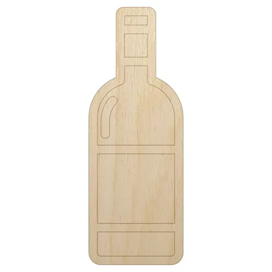 Wine Bottle Icon Unfinished Wood Shape Piece Cutout for DIY Craft Projects {7}