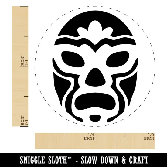 Luchador Mexican Wrestler Mask Lucha Libre Self-Inking Rubber Stamp Ink Stamper for Stamping Crafting Planners Pink {1}