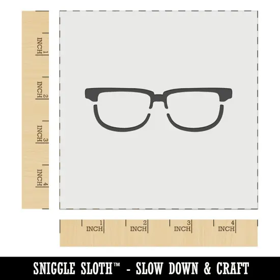 Horn Rimmed Eye Glasses Spectacles Lenses Goggles Wall Cookie DIY Craft Reusable Stencil {6}