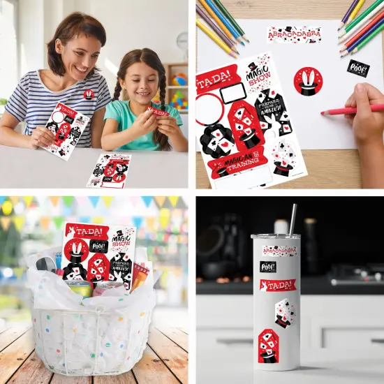Big Dot of Happiness Ta-Da, Magic Show - Magical Birthday Party Favor Sticker Set - 12 Sheets - 120 Stickers {6}