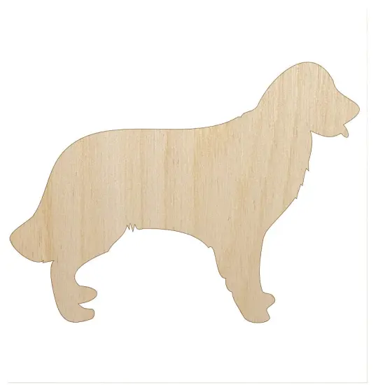 Golden Retriever Dog Solid Unfinished Wood Shape Piece Cutout for DIY Craft Projects {1}