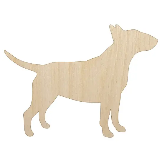 Bull Terrier Dog Solid Unfinished Wood Shape Piece Cutout for DIY Craft Projects {1}