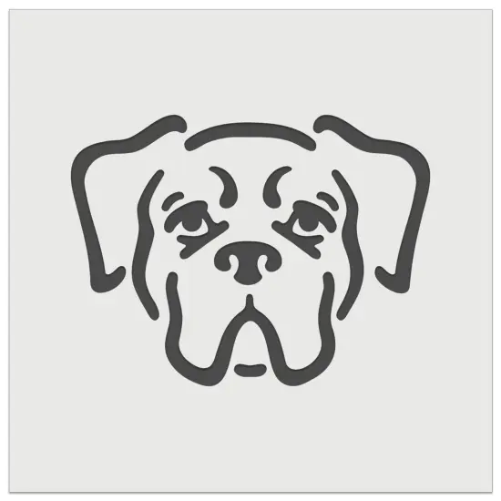 Boxer Dog Head Wall Cookie DIY Craft Reusable Stencil {7}