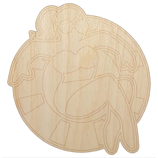 Summer Woman in Swimsuit Floating Unfinished Wood Shape Piece Cutout for DIY Craft Projects {7}