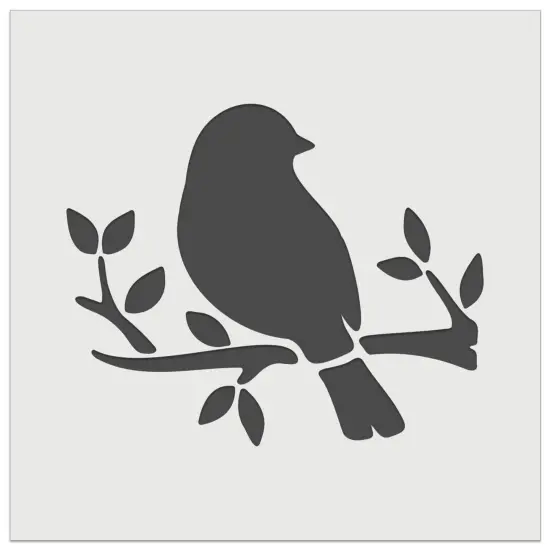 Charming Bird Resting on Branch Wall Cookie DIY Craft Reusable Stencil {2}