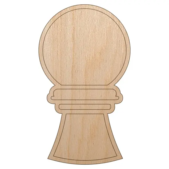 Chess Piece White Pawn Unfinished Wood Shape Piece Cutout for DIY Craft Projects {7}
