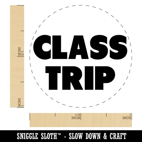 Class Trip Bold Text Self-Inking Rubber Stamp for Stamping Crafting Planners Blue {1}