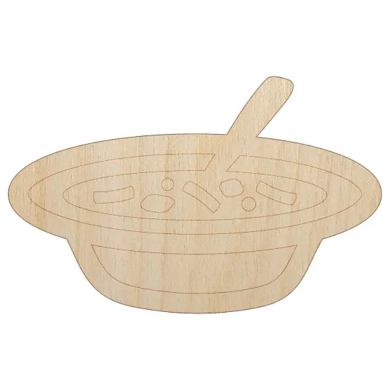 Bowl of Soup Unfinished Wood Shape Piece Cutout for DIY Craft Projects {7}