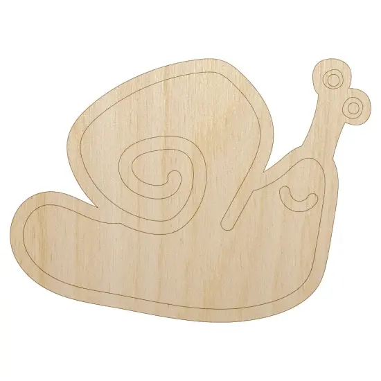 Snail Doodle Unfinished Wood Shape Piece Cutout for DIY Craft Projects {7}
