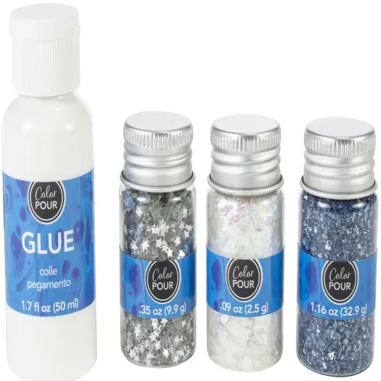American Crafts Color Pour Glitter Mix-In Kit 4/Pkg-Galaxy Surge {2}