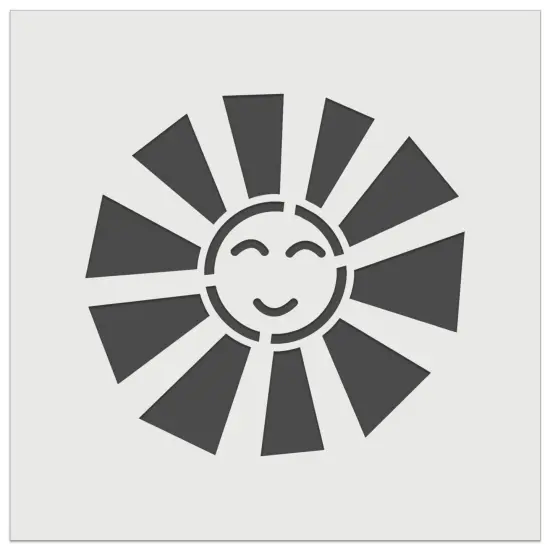 Smiling Sunshine Wall Cookie DIY Craft Reusable Stencil {7}