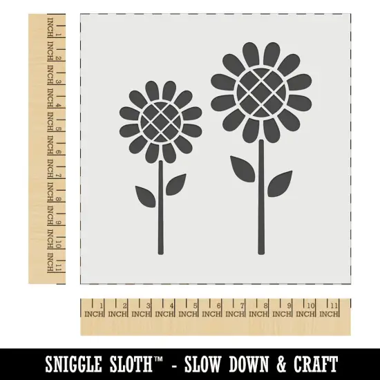 Sunflower Pair Wall Cookie DIY Craft Reusable Stencil {1}