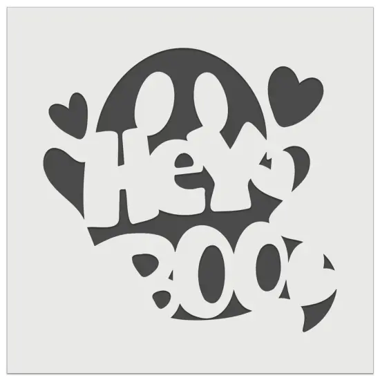 Hey Boo Ghost Halloween Wall Cookie DIY Craft Reusable Stencil {2}