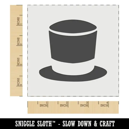 Magician Top High Hat Topper Wall Cookie DIY Craft Reusable Stencil {6}