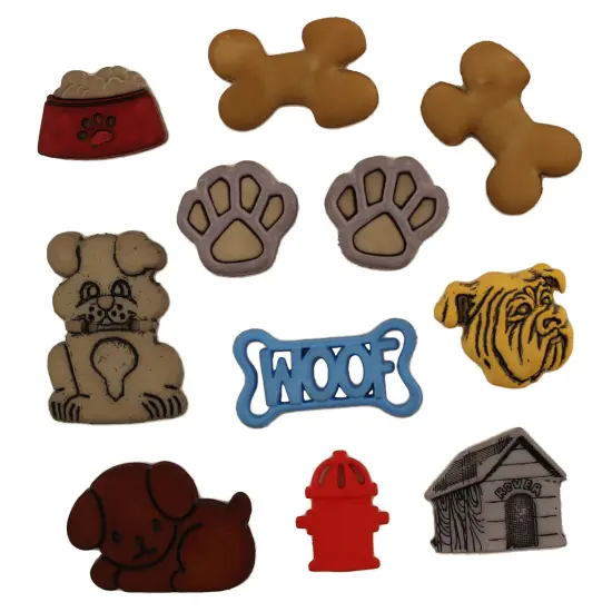 Buttons Galore and More Craft & Sewing Buttons - Dog Gone It - 33 Buttons {1}