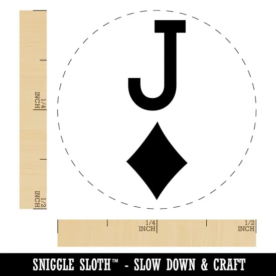 Jack of Diamonds Card Suit Self-Inking Rubber Stamp for Stamping Crafting Planners Sky Blue {1}
