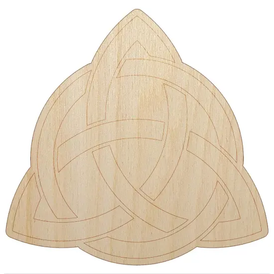 Celtic Triquetra Knot Silhouette Unfinished Wood Shape Piece Cutout for DIY Craft Projects {2}