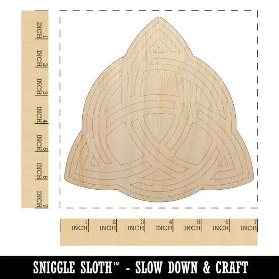 Celtic Triquetra Knot Outline Unfinished Wood Shape Piece Cutout for DIY Craft Projects {1}