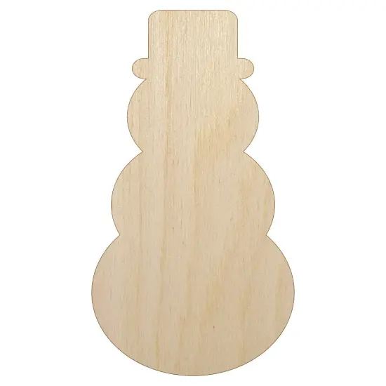 Snowman Winter Christmas Solid Unfinished Wood Shape Piece Cutout for DIY Craft Projects {2}